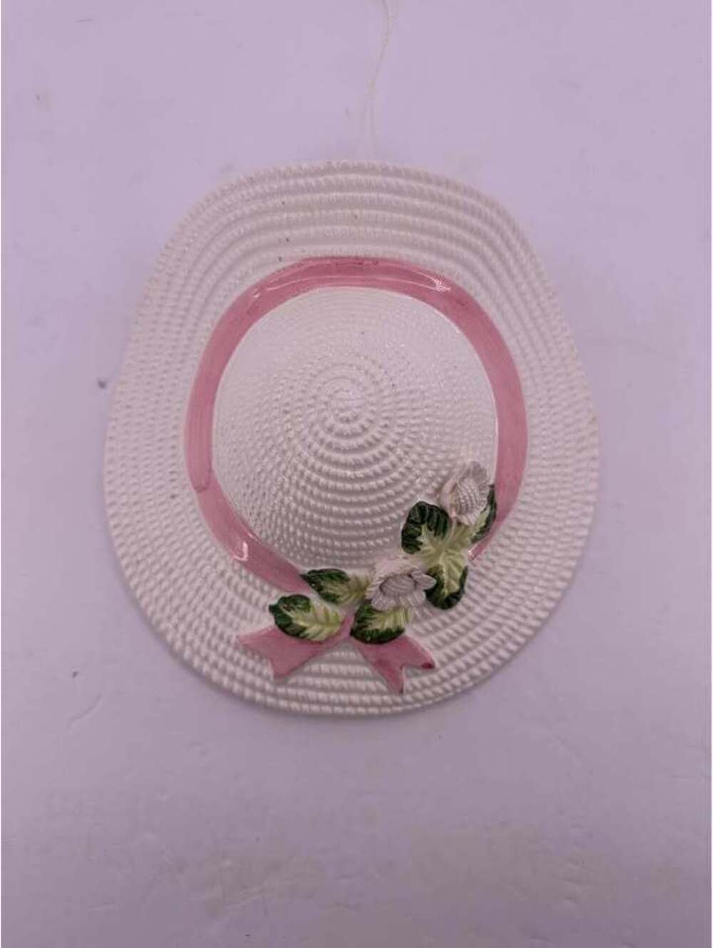 Vintage Ceramic Sun Hat Wall Pocket